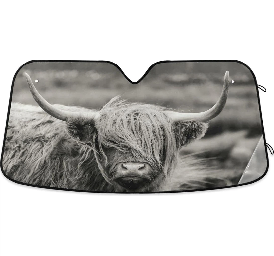 Scottish Highland Cattle Cow Umbrella Car Sun Shade