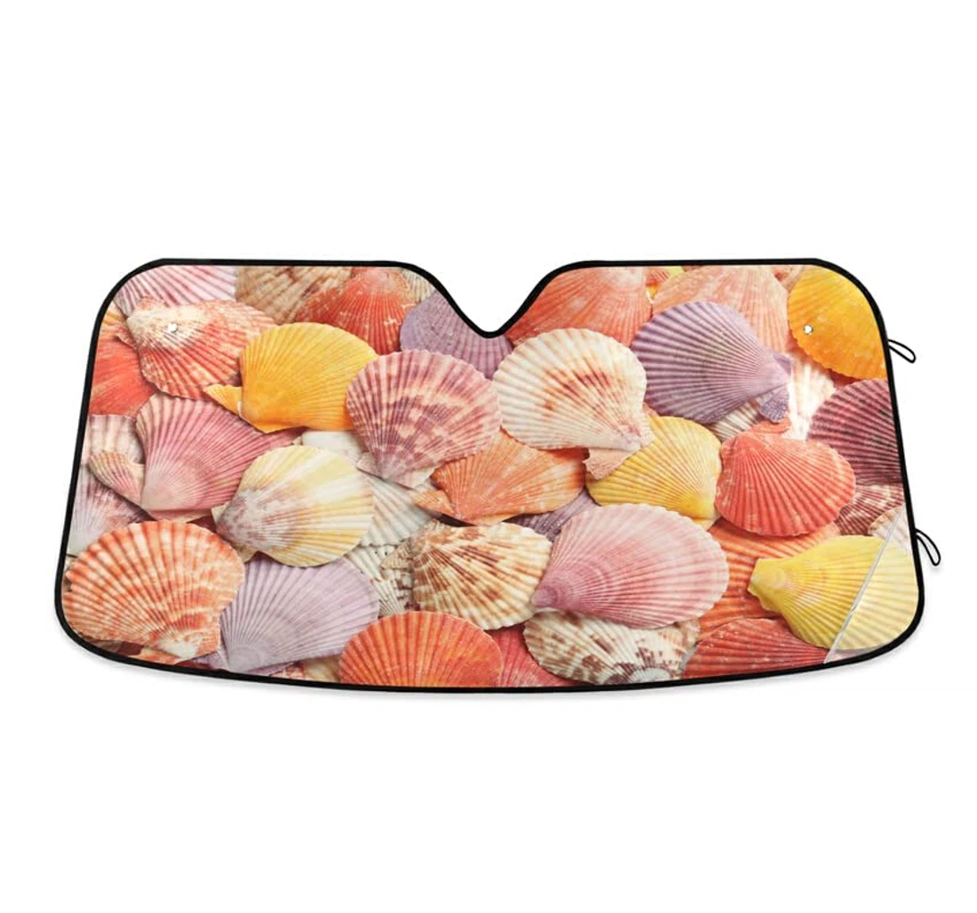 Seashells Colorful Summer Beach Car Sun Shade