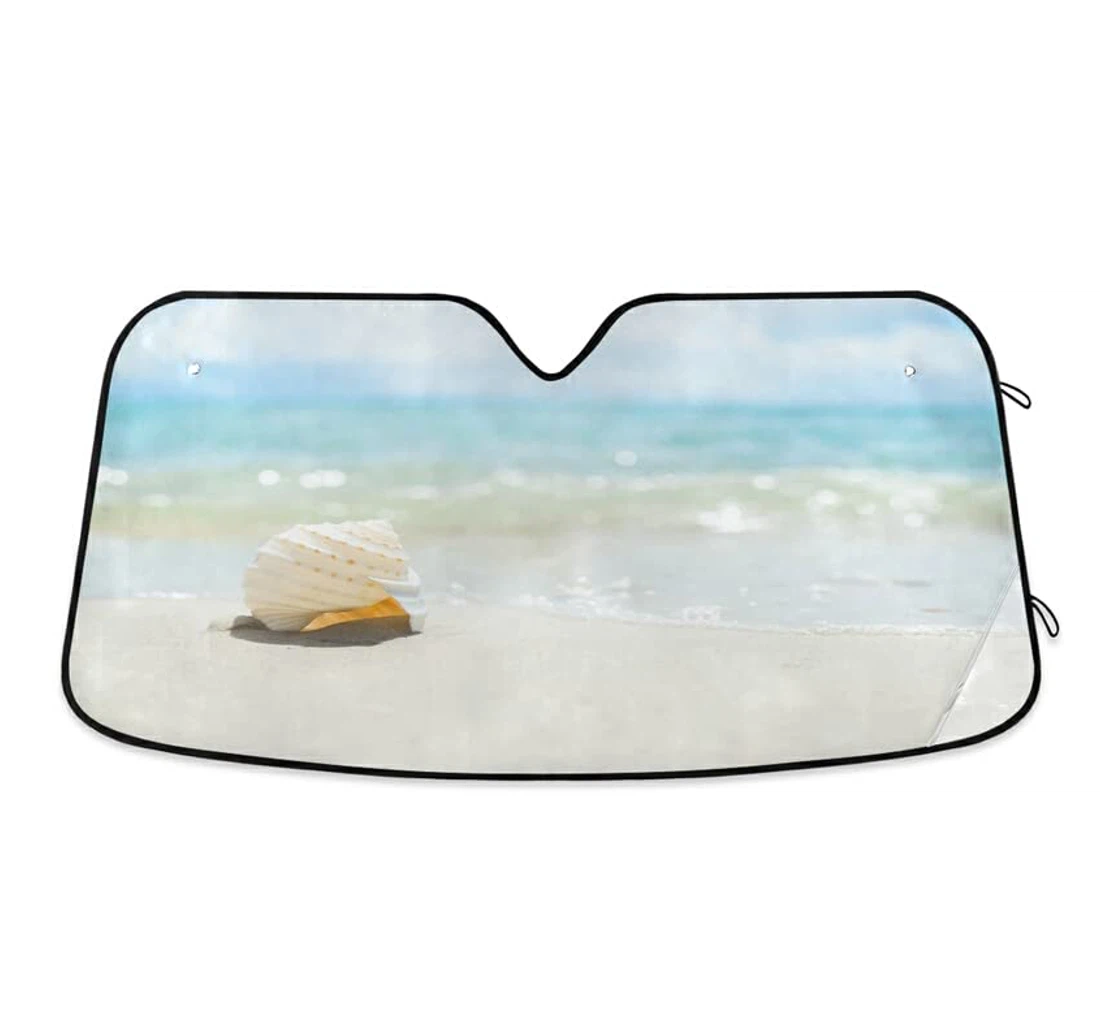 Sea Conch Beach Summer Shell Sand Beach Car Sun Shade