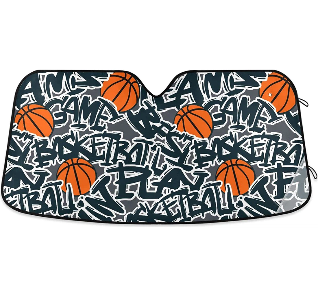 Basketball Pattern Car Sun Shade
