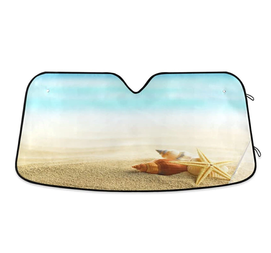 Shell Starfish Beach Sandy Summer Conch Car Sun Shade