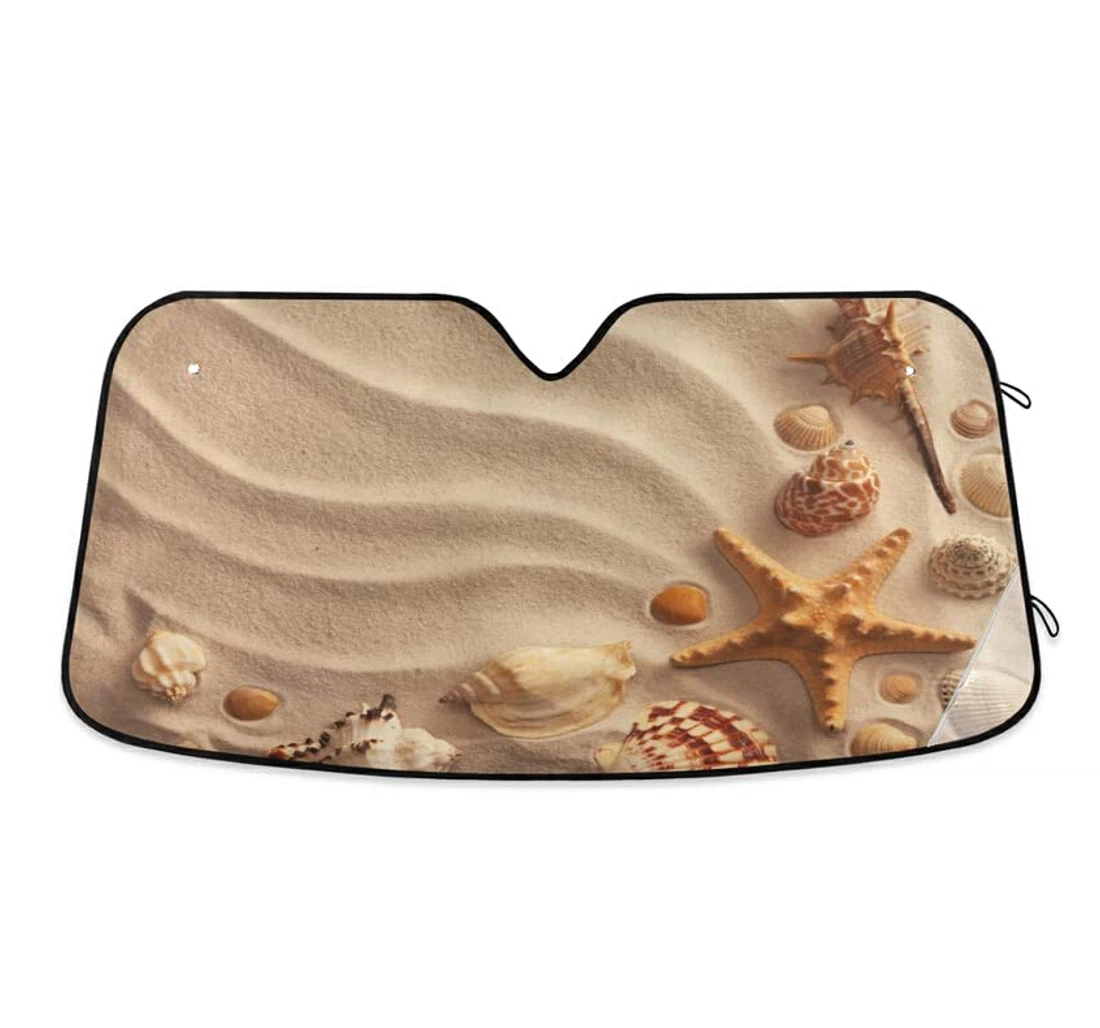 Sea Shells Starfish Beach Sandy Summer Car Sun Shade