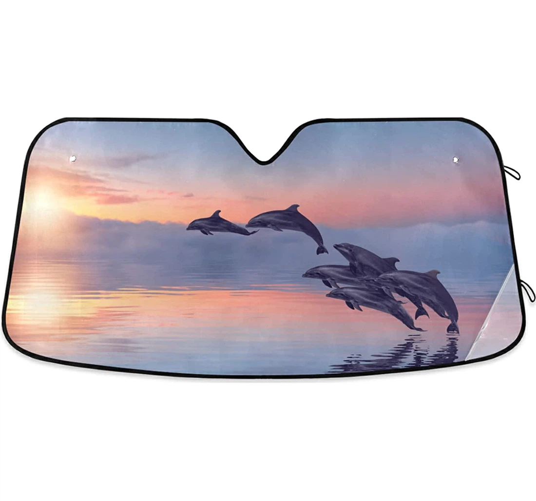 Summer Dolphins Sea Sunset Ocean Undersea Car Sun Shade