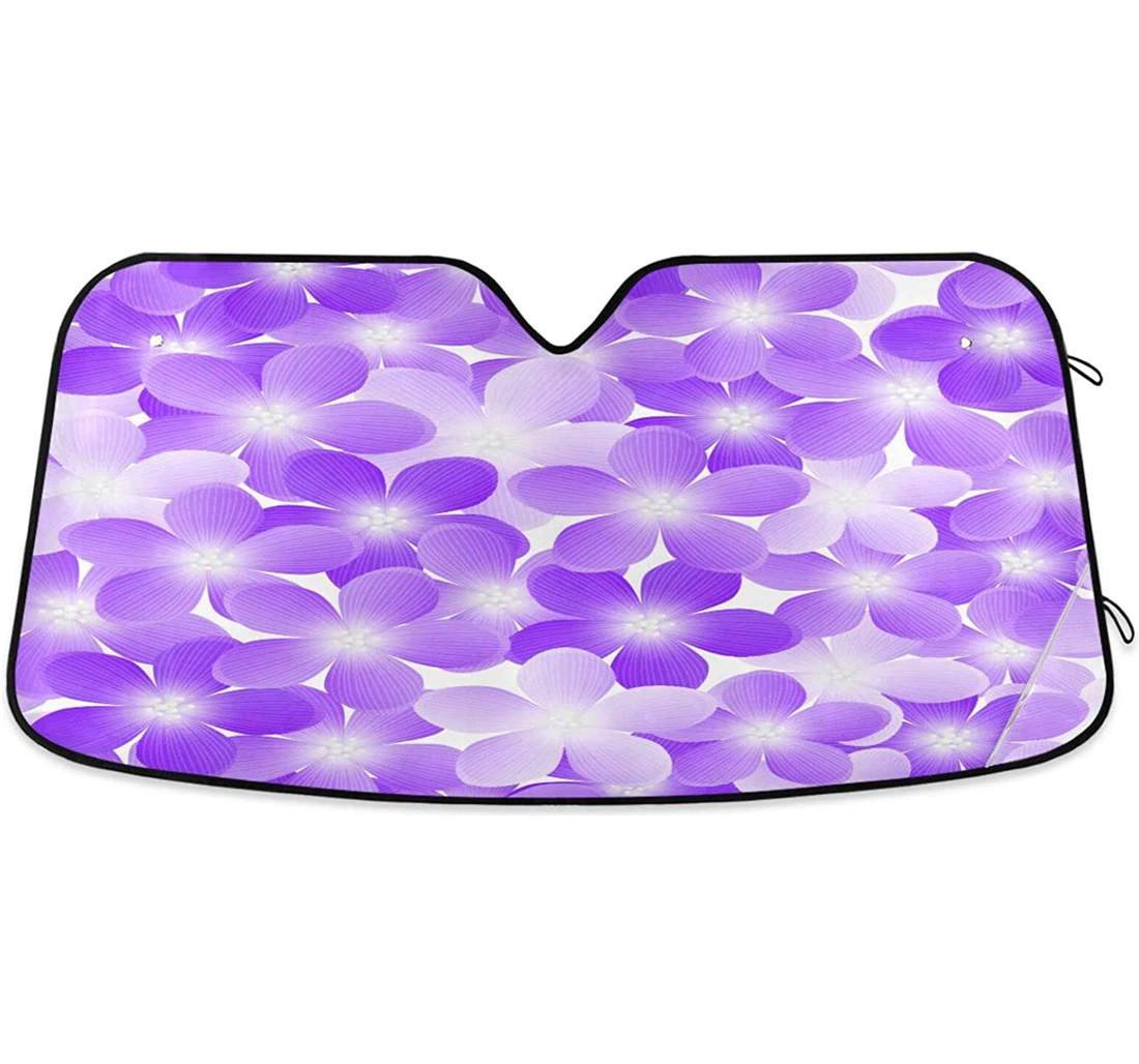 Kigai Purple Flower Cool Car Sun Shade