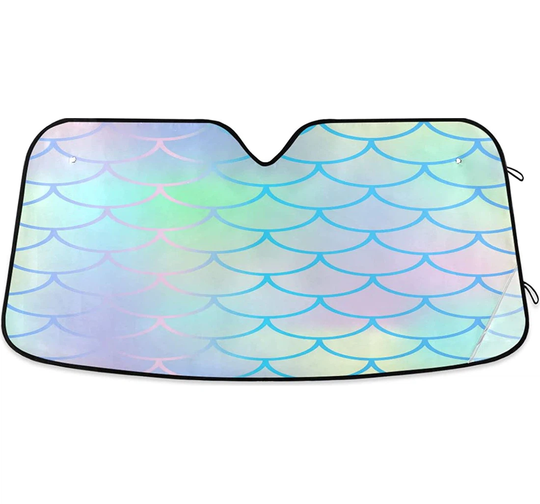Kigai Watercolor Fish Scales Car Sun Shade