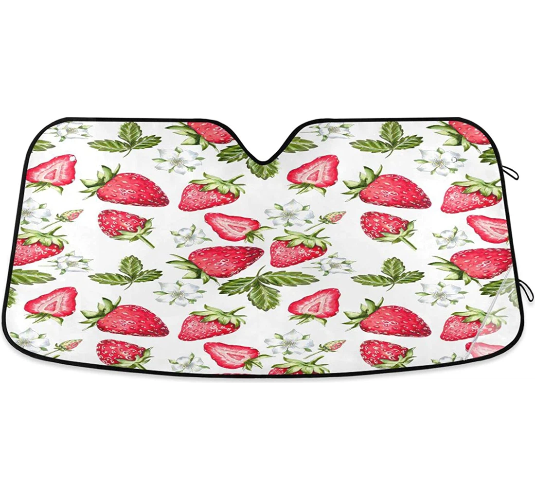 Kigai Strawberry Floral Car Sun Shade