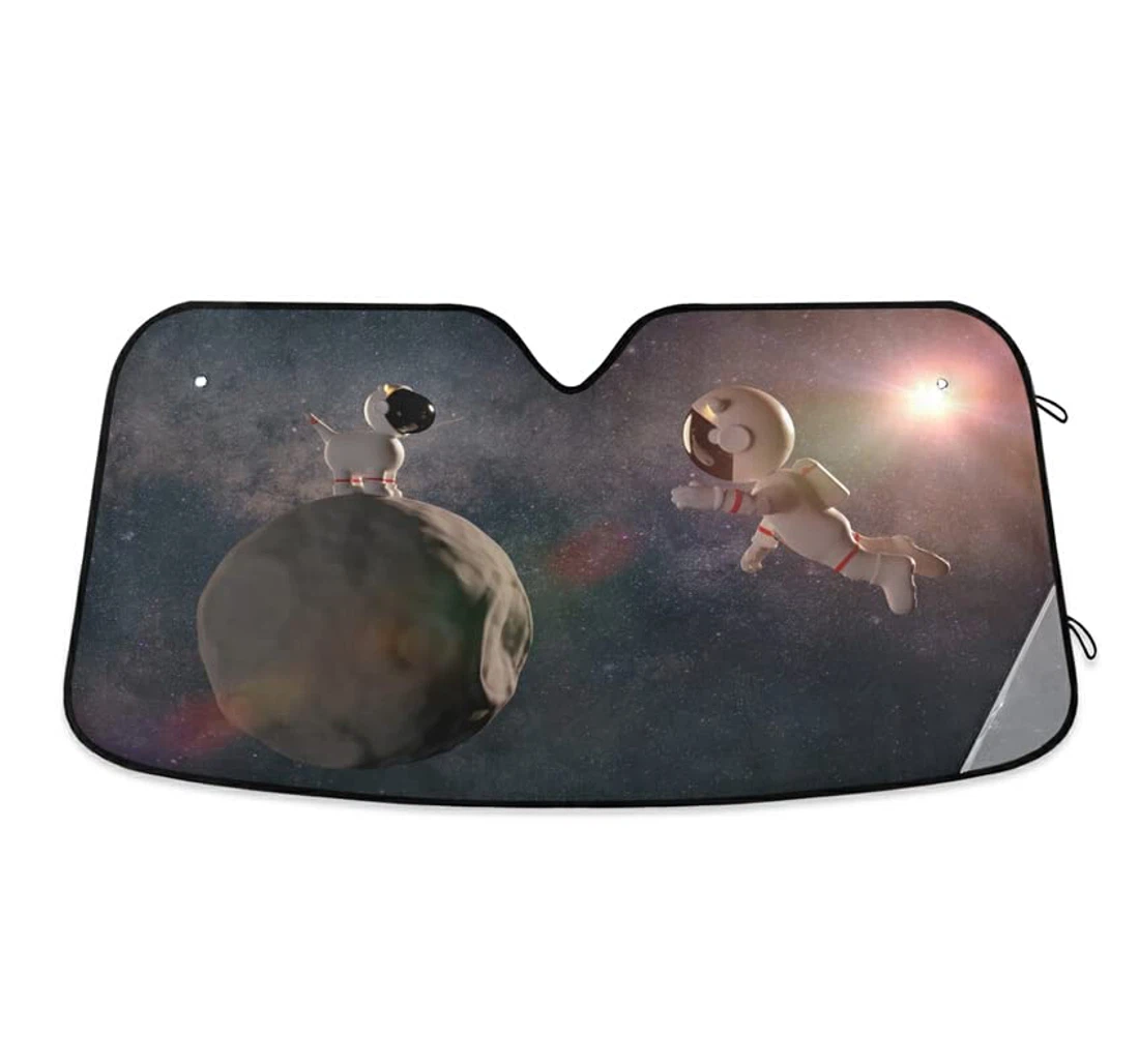 Cute Cartoon Astronaut Space Planet Car Sun Shade