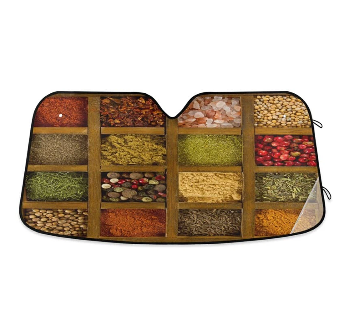 Spices Colorful Wooden Box Car Sun Shade