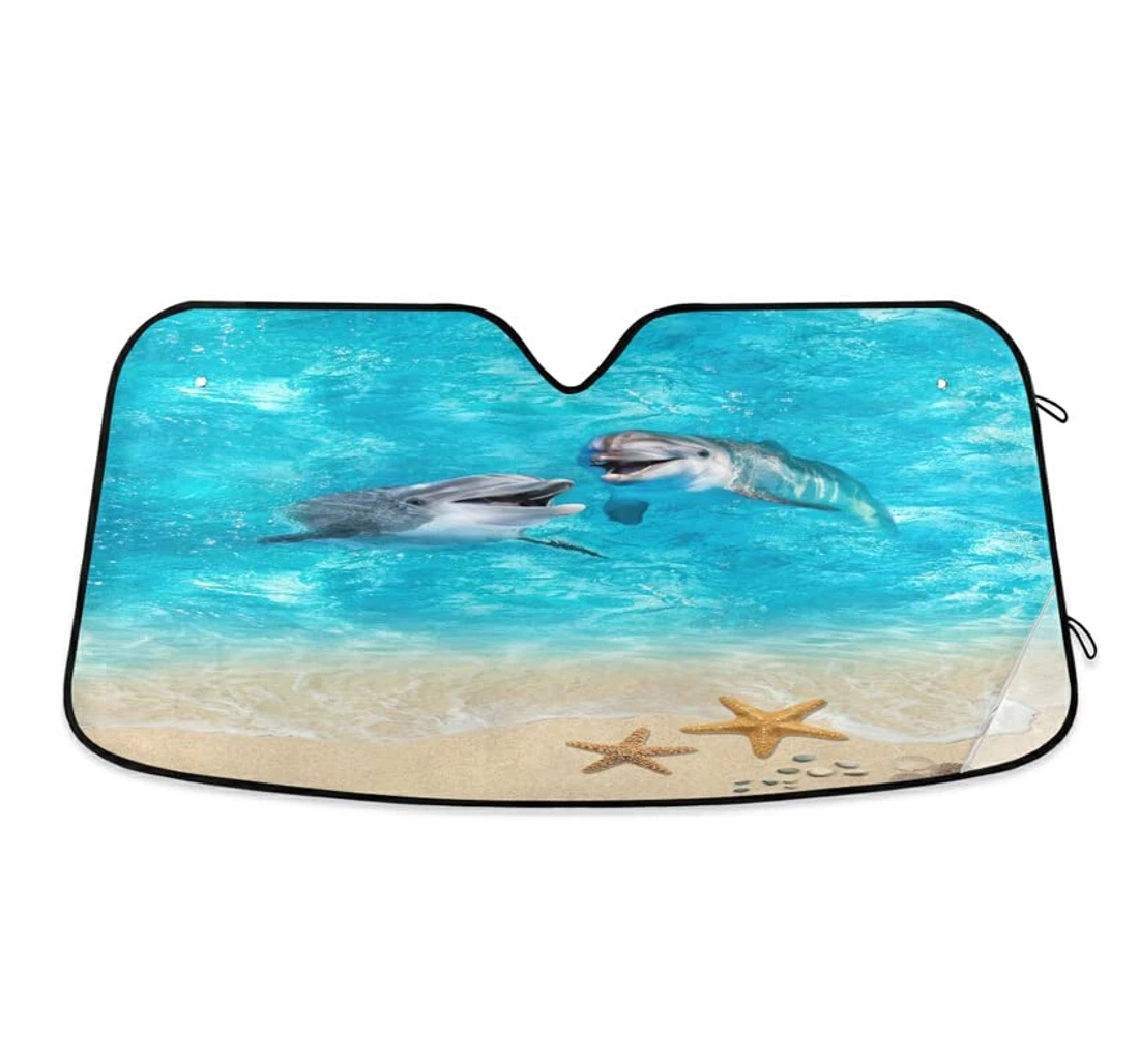 Summer Dolphin Starfish Underwater Beach Car Sun Shade
