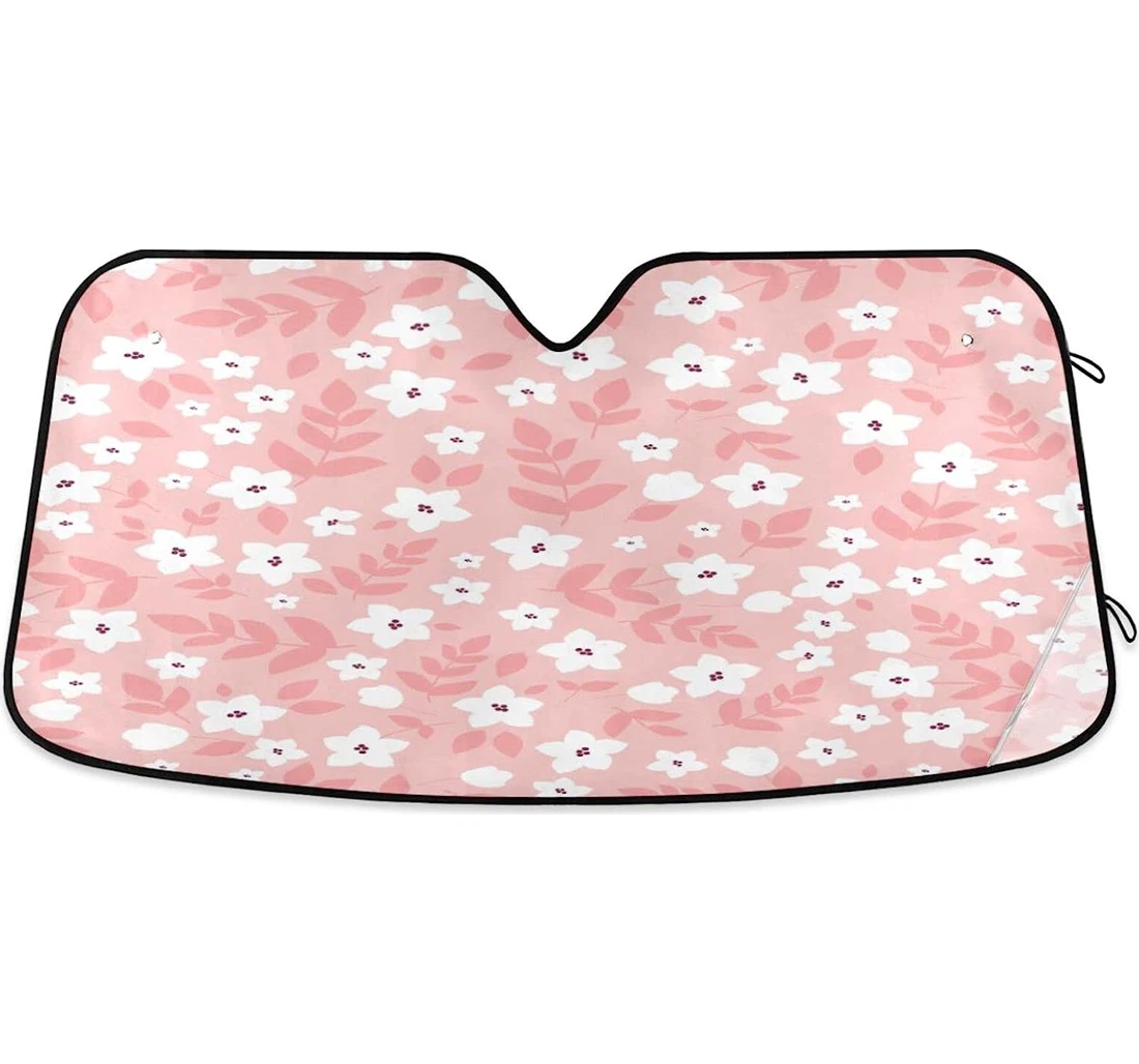 Kigai Pink Flowers Car Sun Shade
