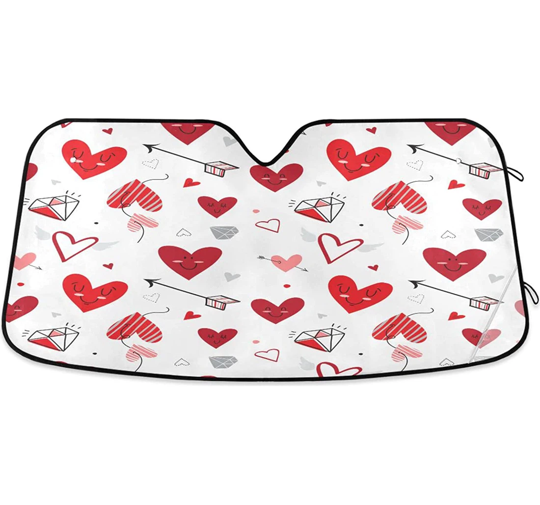 Kigai Shy Hearts Car Sun Shade