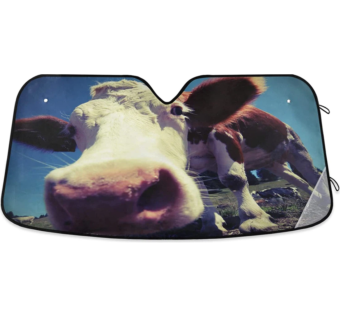 Big Cow Vintage Car Sun Shade