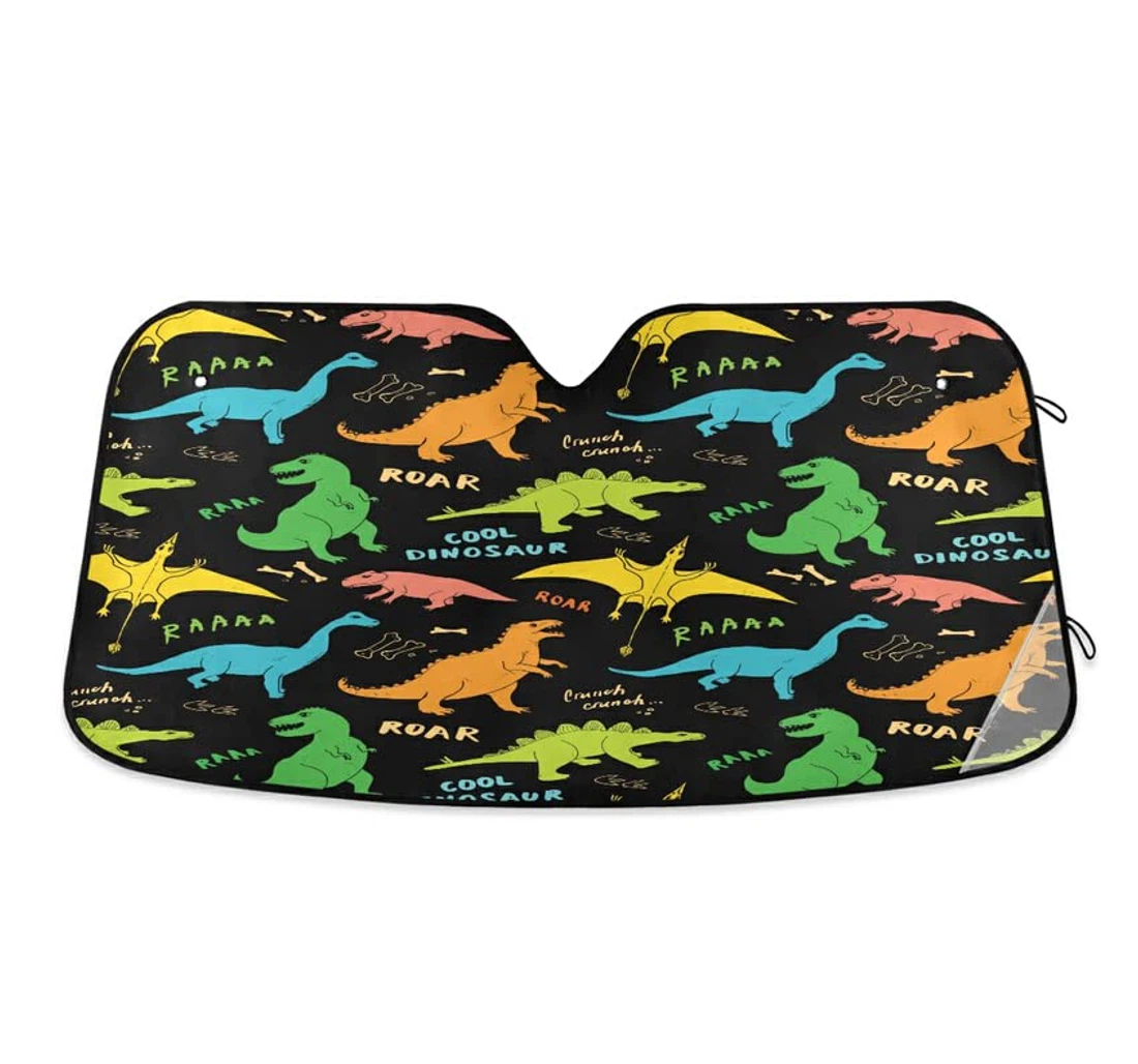 Colorful Dinosaur Car Sun Shade