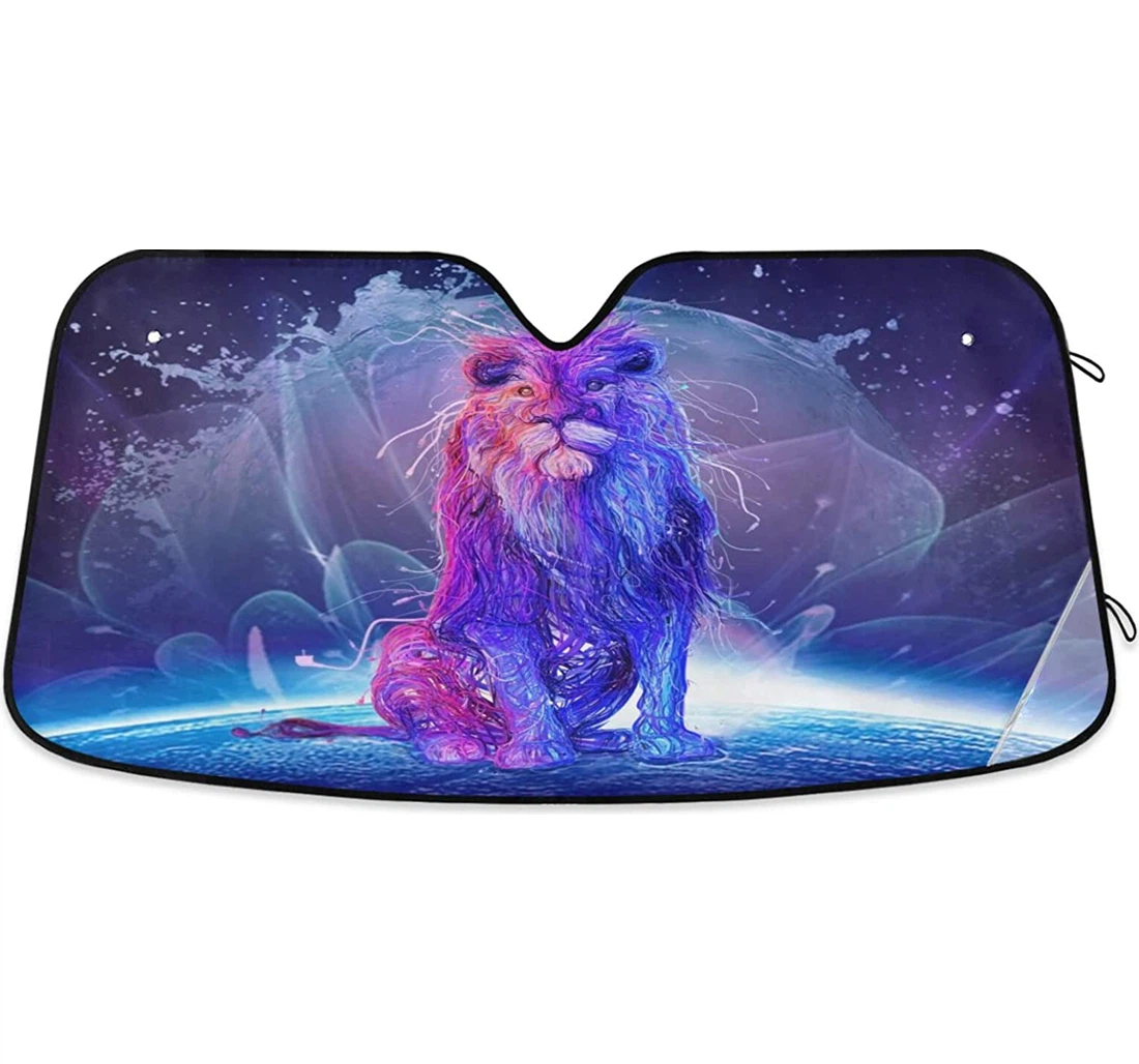 Wild Lion Magic Earth Car Sun Shade