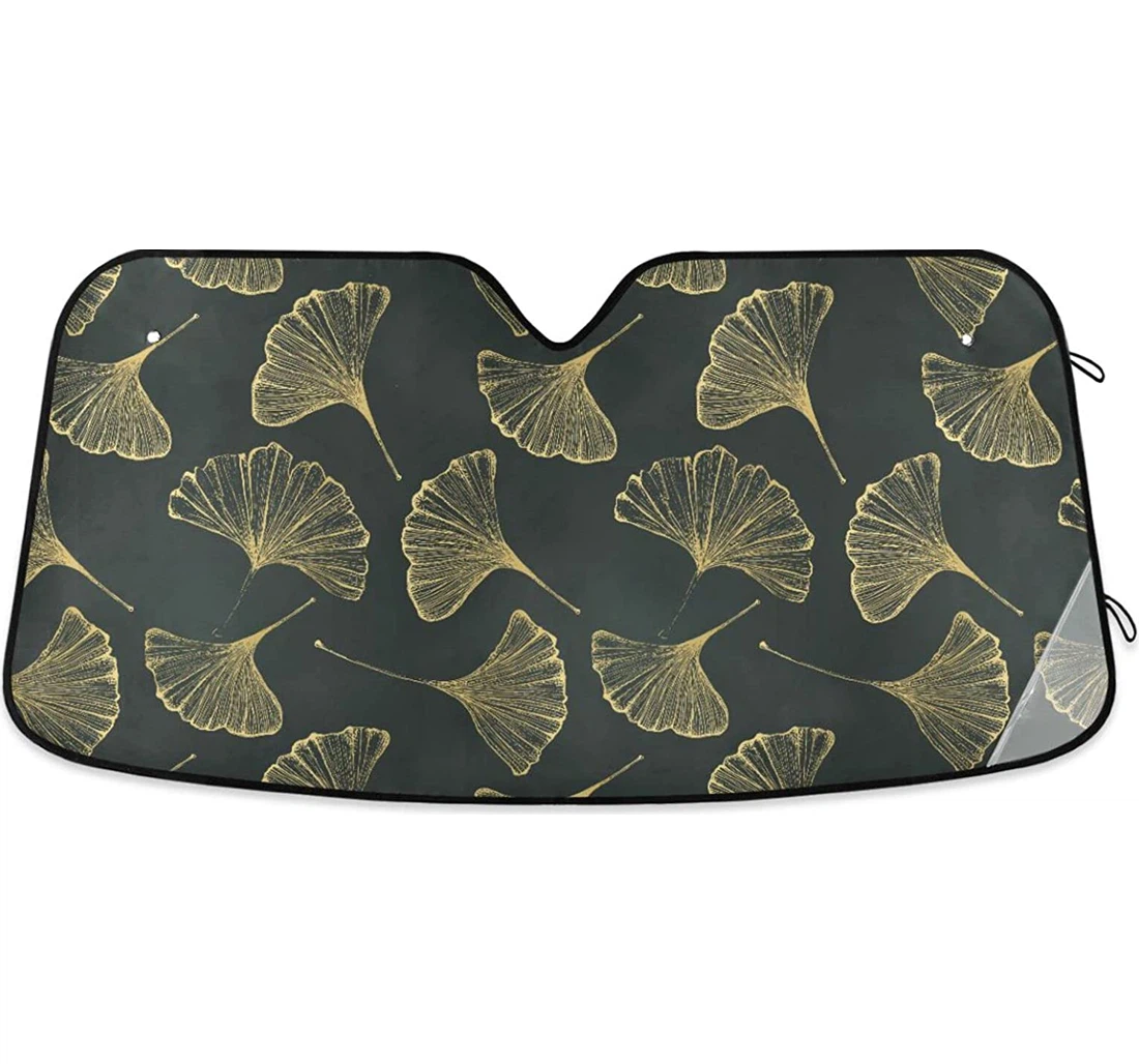 Elegant Ginkgo Biloba Leaves Car Sun Shade