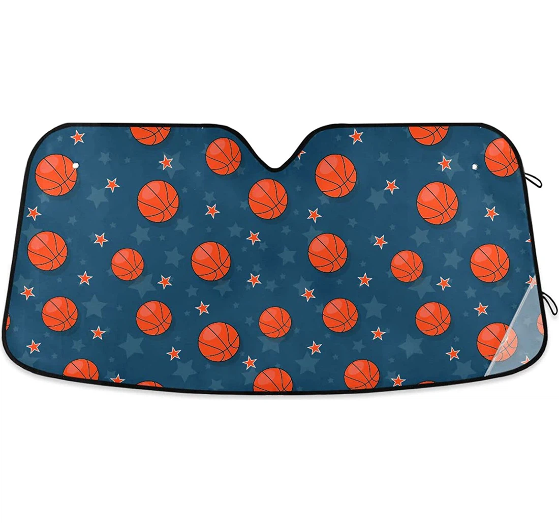 Basketball Pattern Car Sun Shade