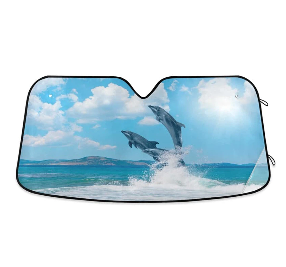 Dolphin Summer Sea Ocean Car Sun Shade