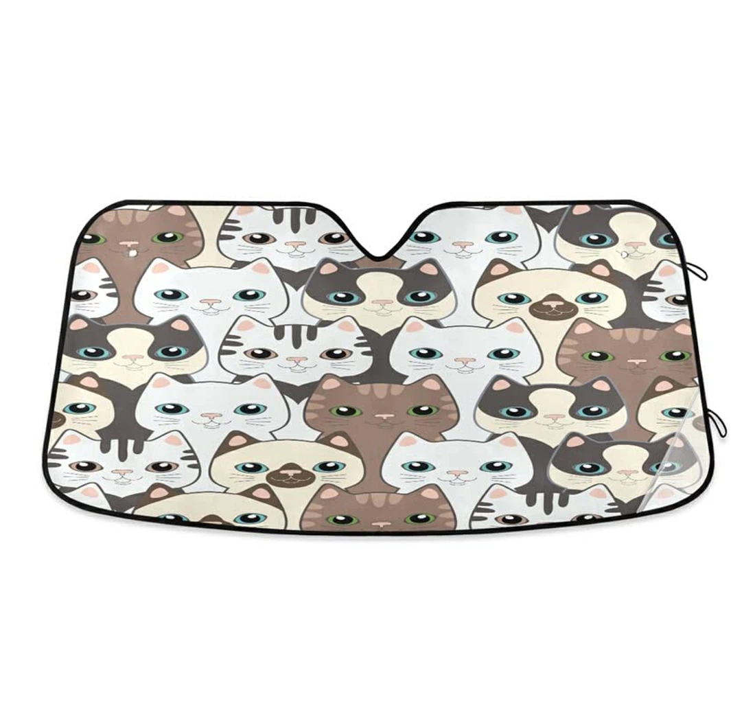 Cute Cats Kitten Childish Car Sun Shade