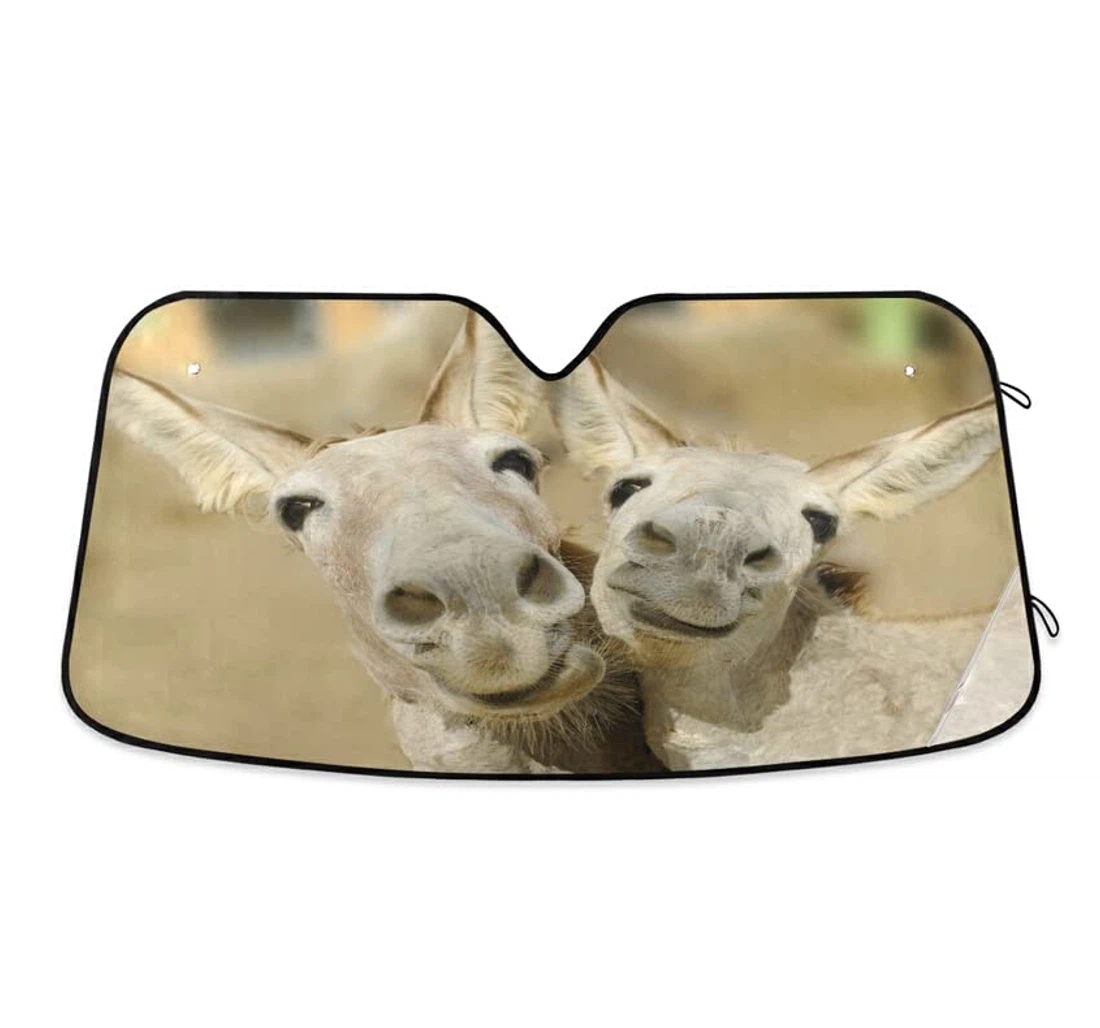 Donkey Cute Funny Car Sun Shade