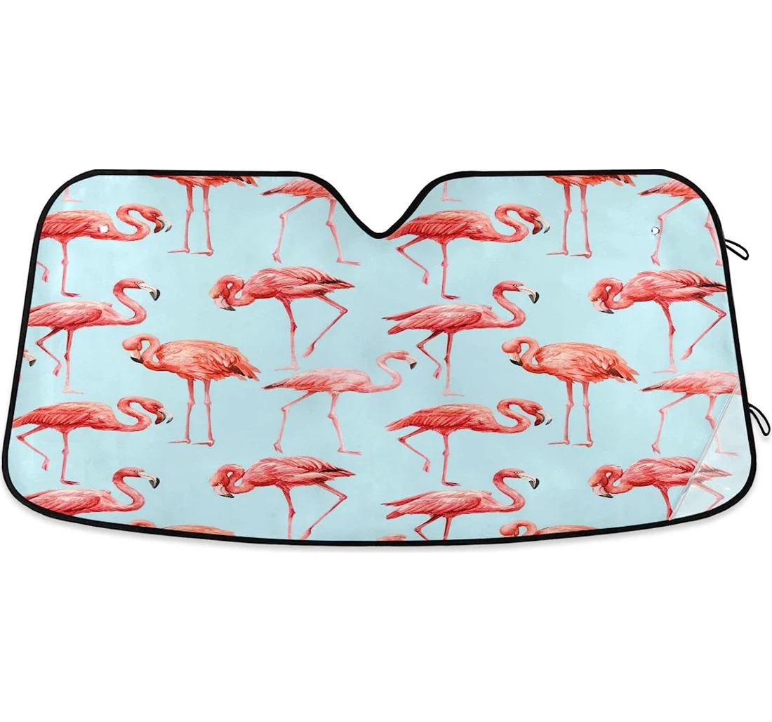 Kigai Flamingo Watercolor Cool Car Sun Shade