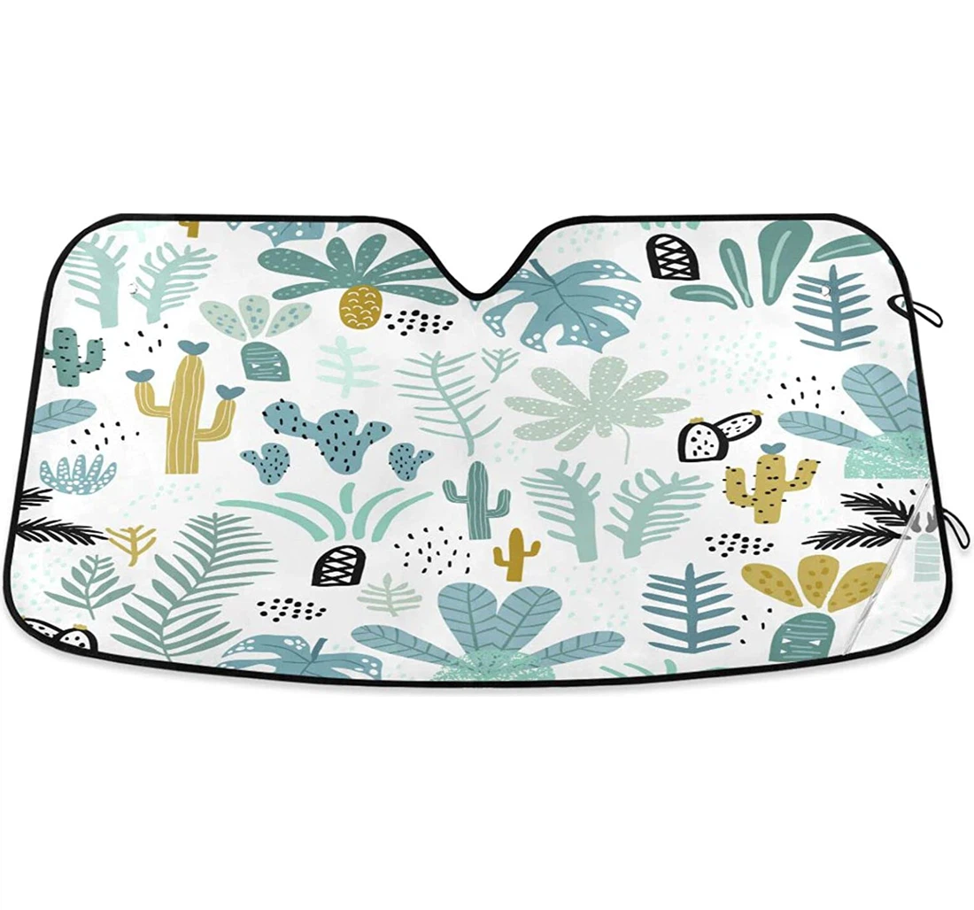 Kigai Cartoon Cactus Car Sun Shade