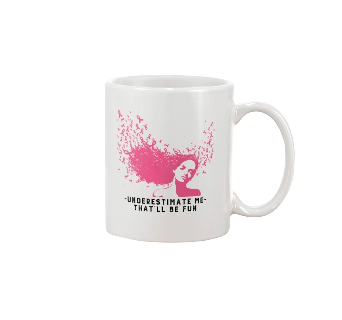 Hippie Girl Pink Underestimate Me That'll Be Fun Amazing For New Year Ceramic Mug Print On Both Sides