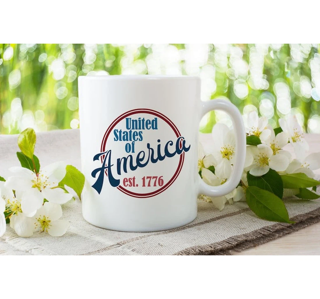 United Stated Of America Est Happy Th Of July Independence Day Ceramic Mug Print On Both Sides