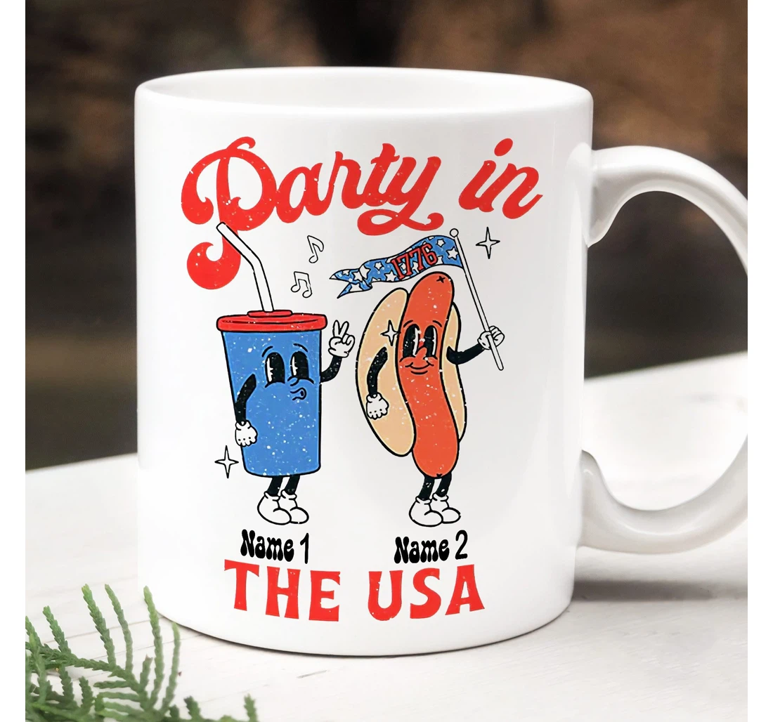 Personalized Party In The Usa Merica Murica Home Sweet Home Th Of July Patriotic Independence Day Ceramic Mug Print On Both Sides