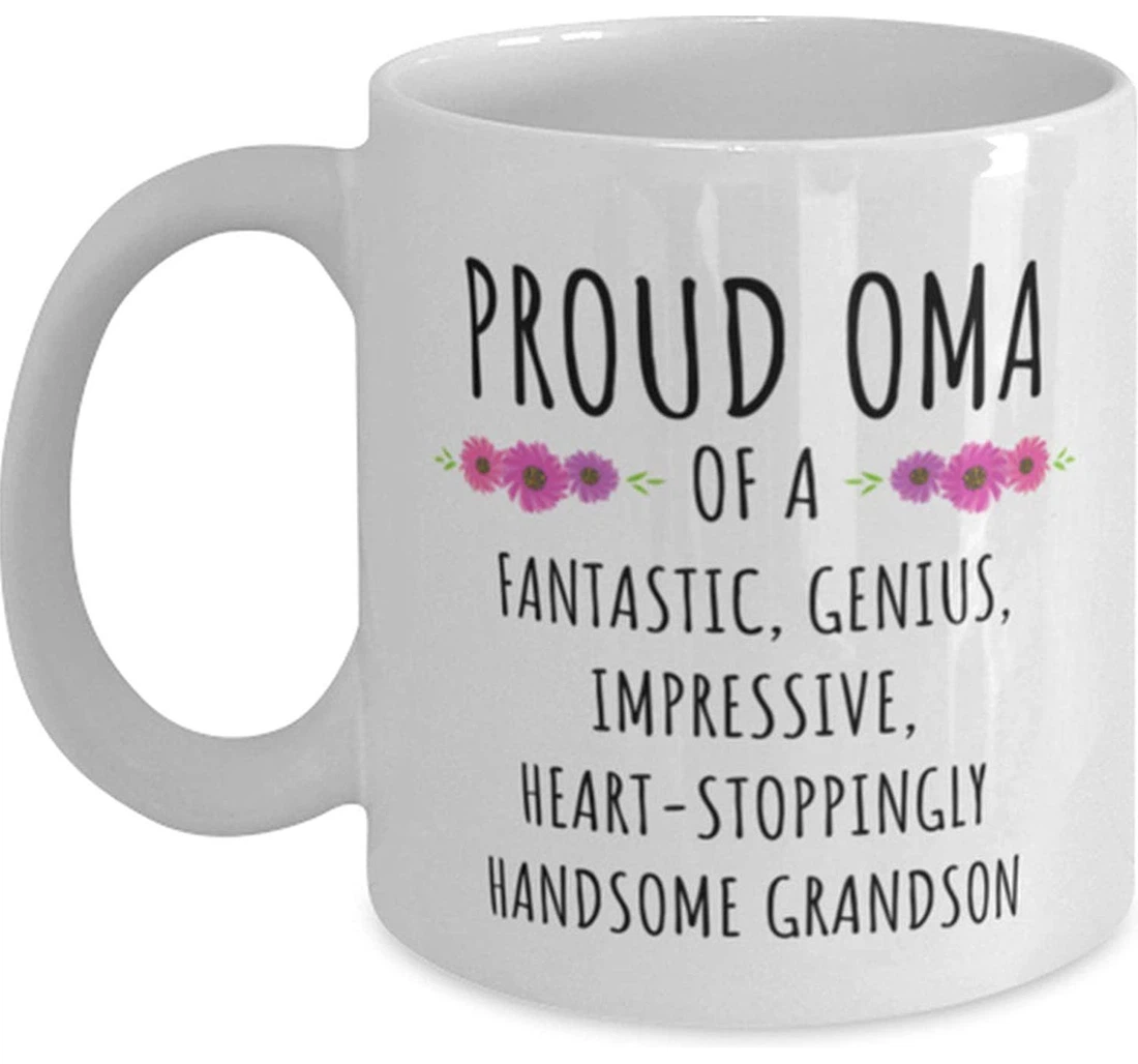 Proud Oma Oma From Grandson For Oma Oma Funny Oma Oz Ceramic Mug Print On Both Sides