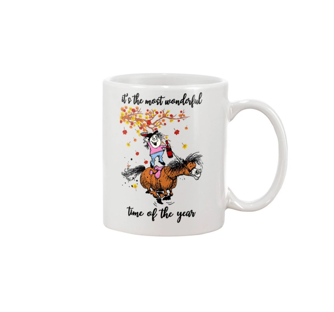 Riding Horse It's The Most Wonderful Time Of The Year Best For New Year Ceramic Mug Print On Both Sides