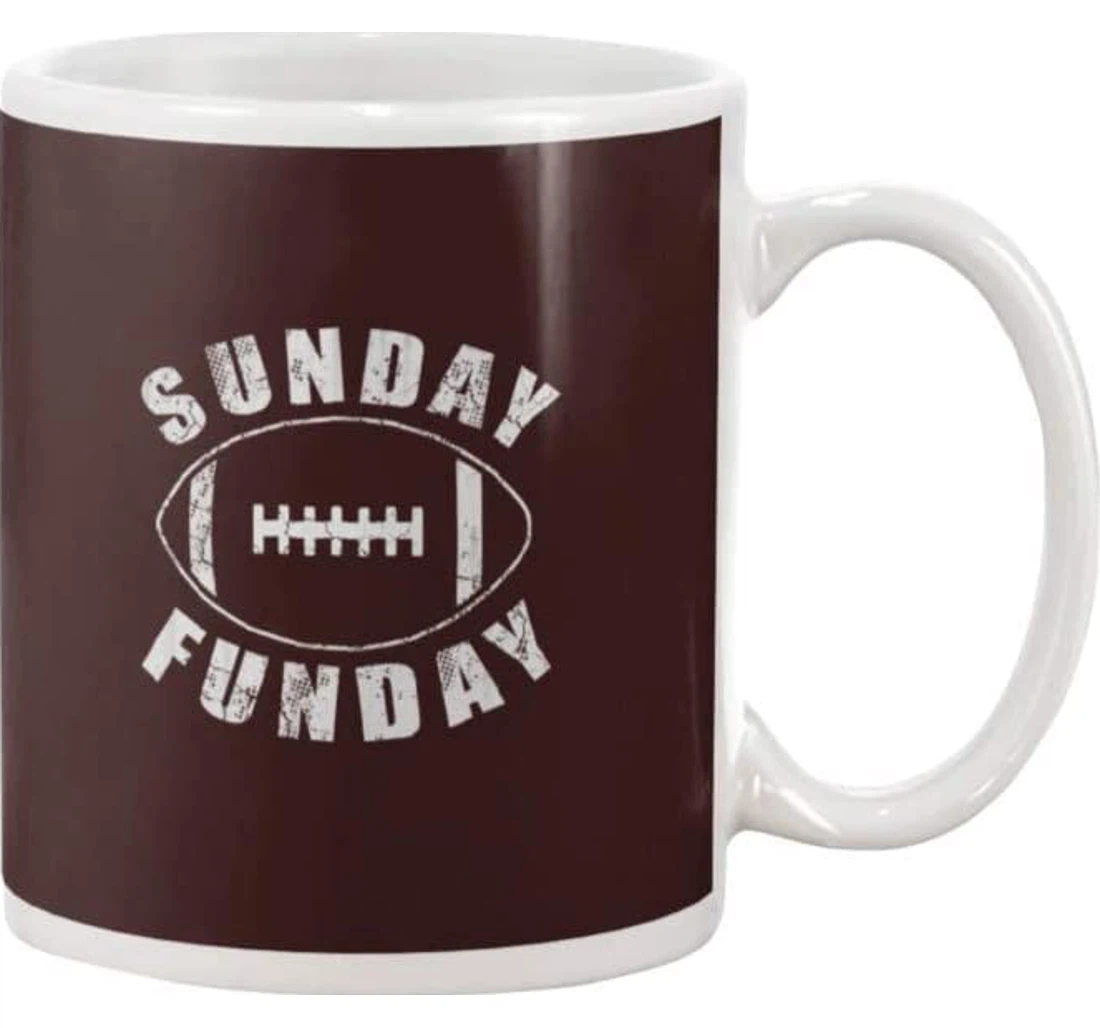 Football Sunday Funday Idea Oz Ceramic Mug Print On Both Sides