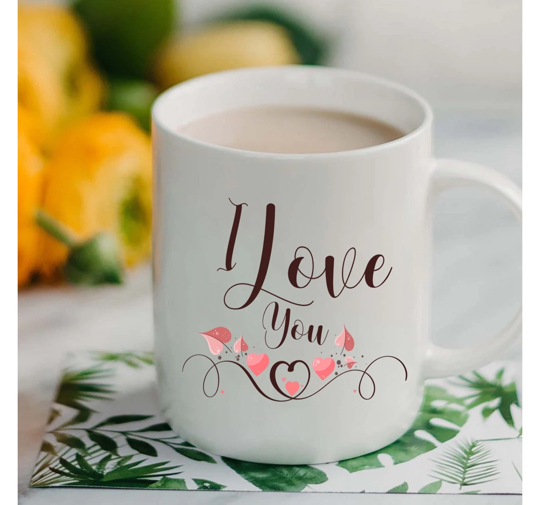 Heart Mugs I Love You Funny Couple Wedding Valentine For Her For Him Mugs Ceramic Mug Print On Both Sides