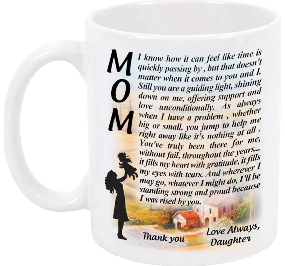 Personalized Memory Gifts From Daughter To Mother For Mother’s Day I'll Be Standing Strong And Proud From Daughter Ceramic Mug Print On Both Sides