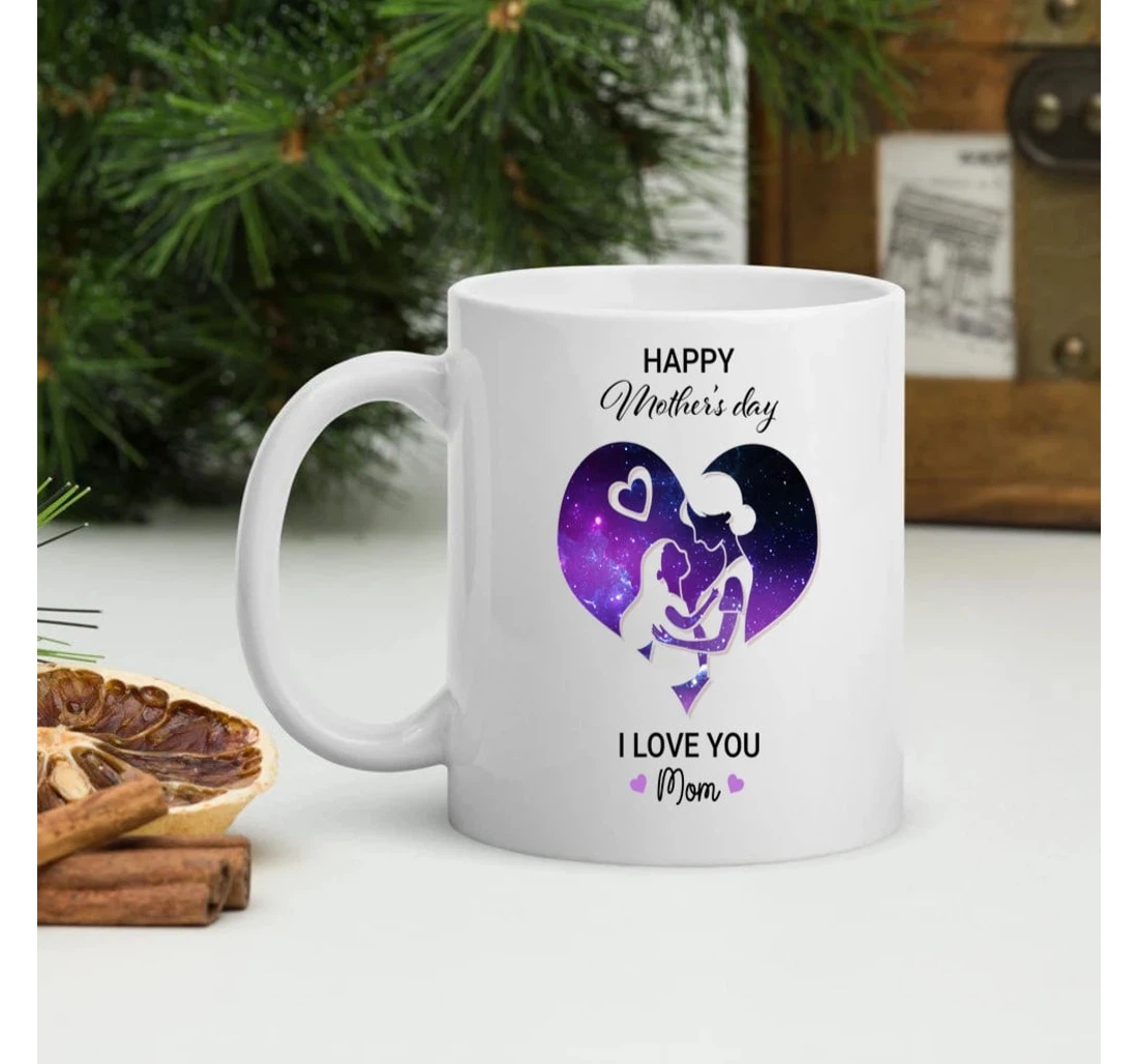 Funny Novelty Present For Gradma Aunt Customize Mom Mommy From Daughter Loving Heart Ceramic Mug Print On Both Sides