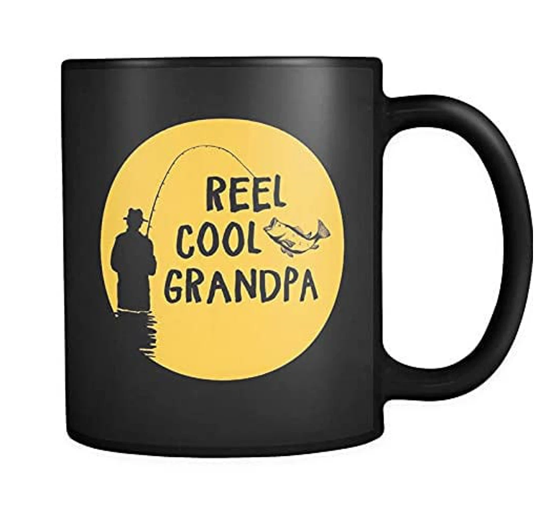 Rozal Reel Cool Grandpa Fishing Fishing Grandpa Grandpa Fisher Fisher Fisherman Fisherman Ceramic Mug Print On Both Sides