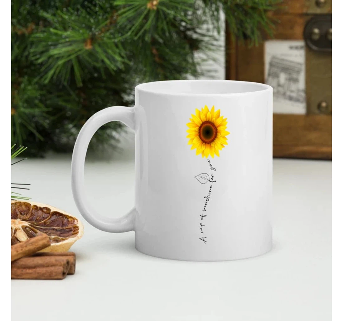 Sunflower Couple Mugs A Cup Of Sunshine For You Funny Valentine For Him For Her Mugs Ceramic Mug Print On Both Sides