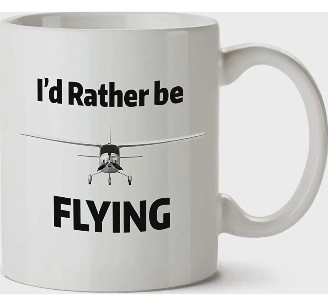 For Pilot Pilot Novelty Cups I'd Rather Be Flying Ceramic Mug Print On Both Sides