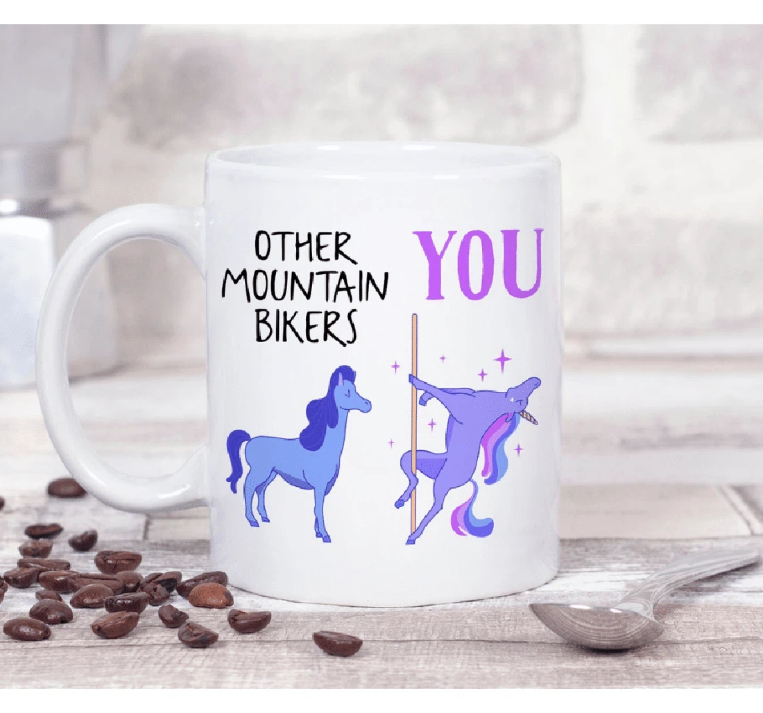 Mountain Bike Mountain Biker Mountain Bike Girl Mountain Bike Woman Mountain Bike Ceramic Mug Print On Both Sides