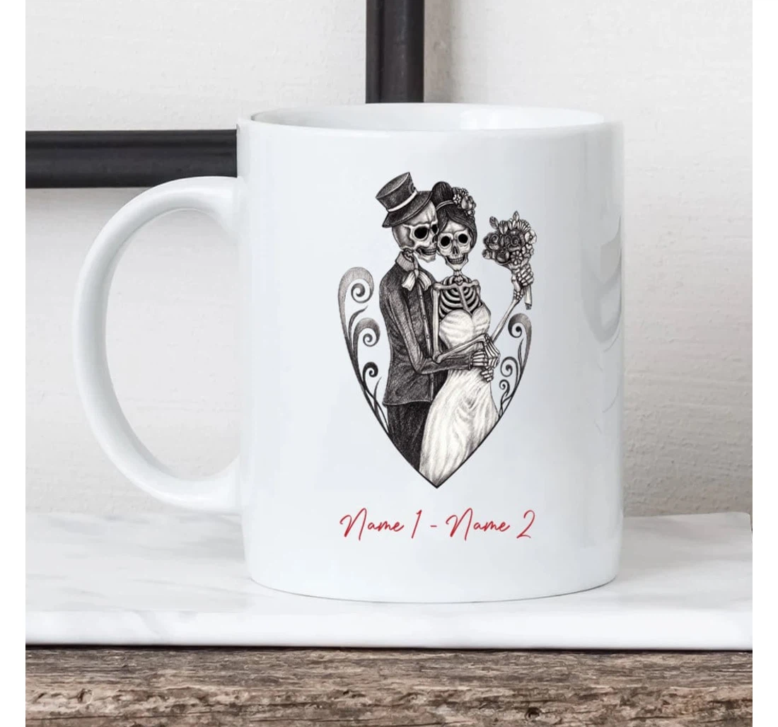 Personalized To My Wife Sugar Skull I Didn't Marry You Mugs Funny Valentine For Her Mugs Ceramic Mug Print On Both Sides