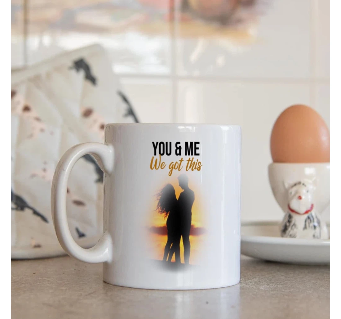 Human Shadow To My Wife You And Me We Got This When We Get To The End Of Our Lives Together On Valentine's Day Oz Ceramic Mug Print On Both Sides