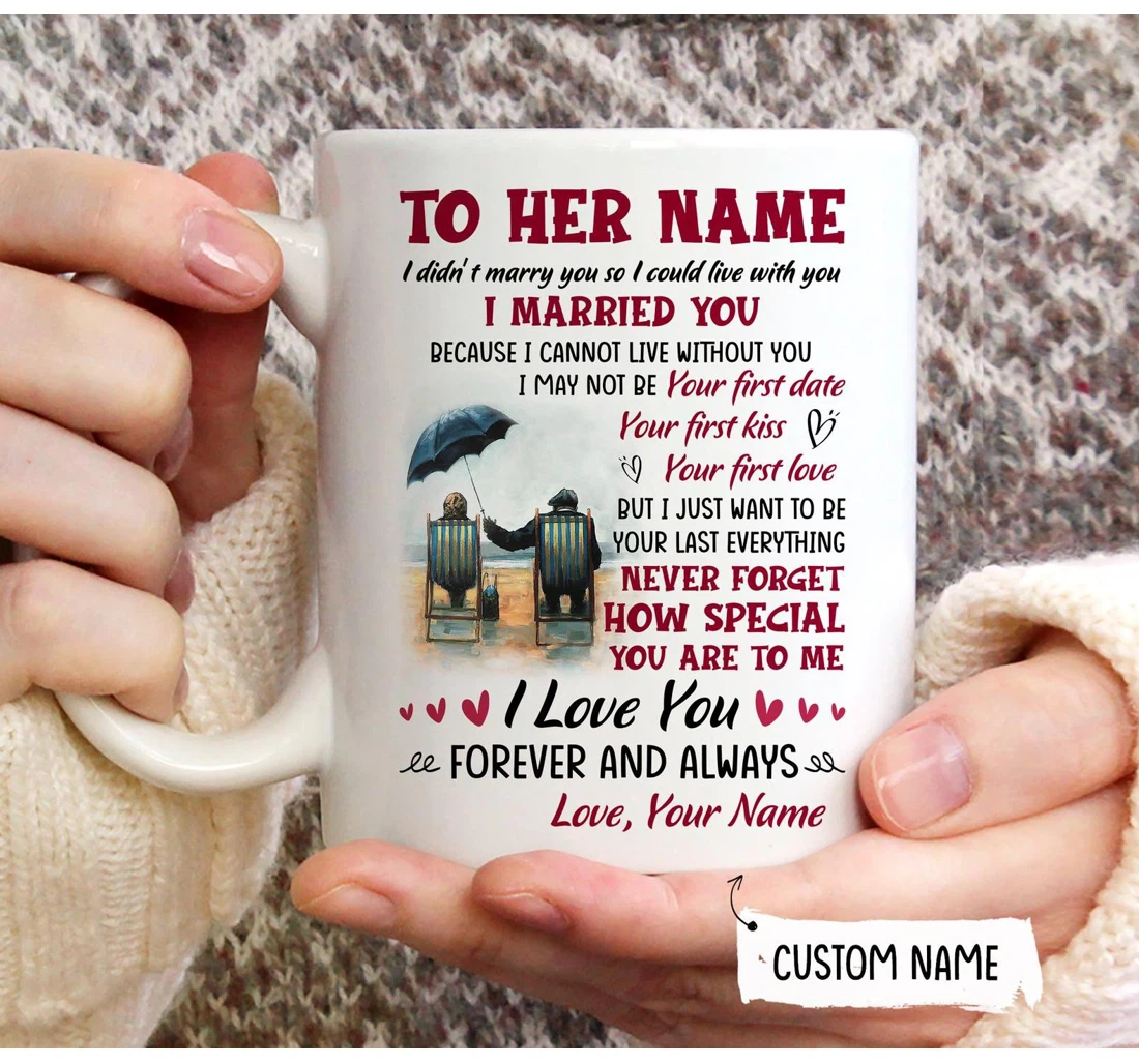 Personalized I Could Live With You To My Wife To My Wife Personalized Couple Valentines Quarantine Valentine Husband To Wife Quarantine Valentines Ceramic Mug Print On Both Sides