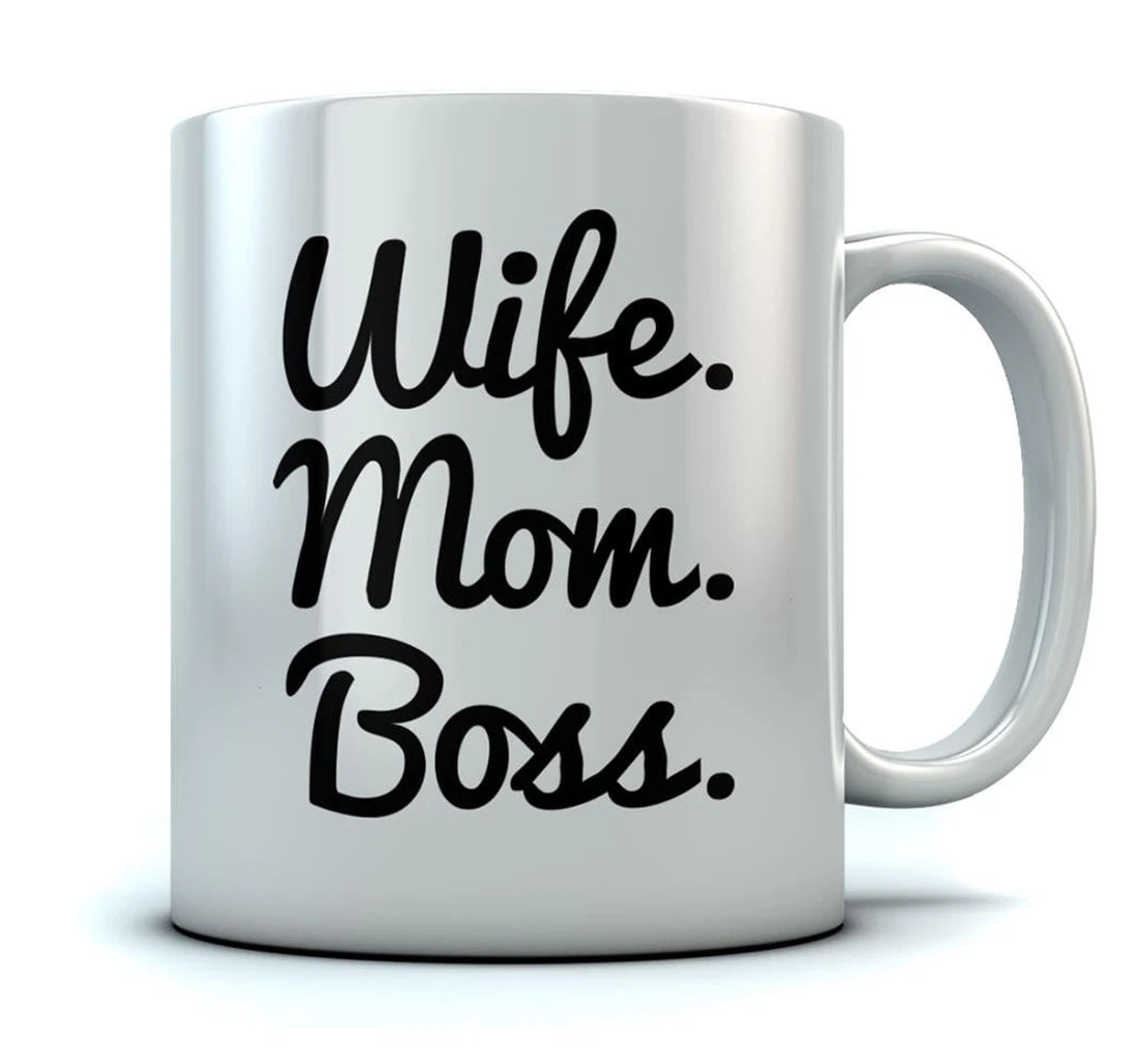 Wife Mom Boss Coffee Wife Best Mugs Mom Ceramic Mug Print On Both Sides