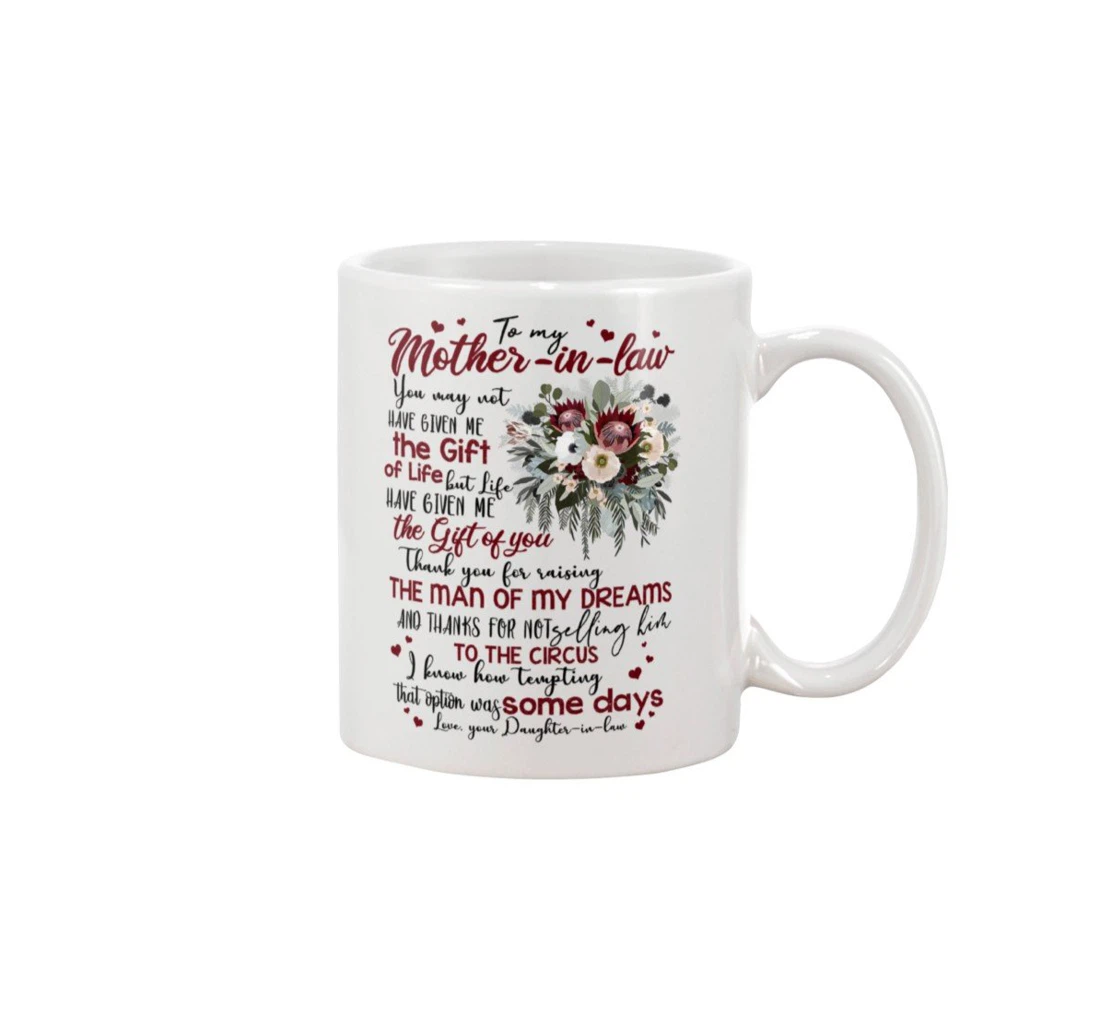 Personalized To My Mother In Law Personalized Best For Mother In Law Oz Ceramic Mug Print On Both Sides