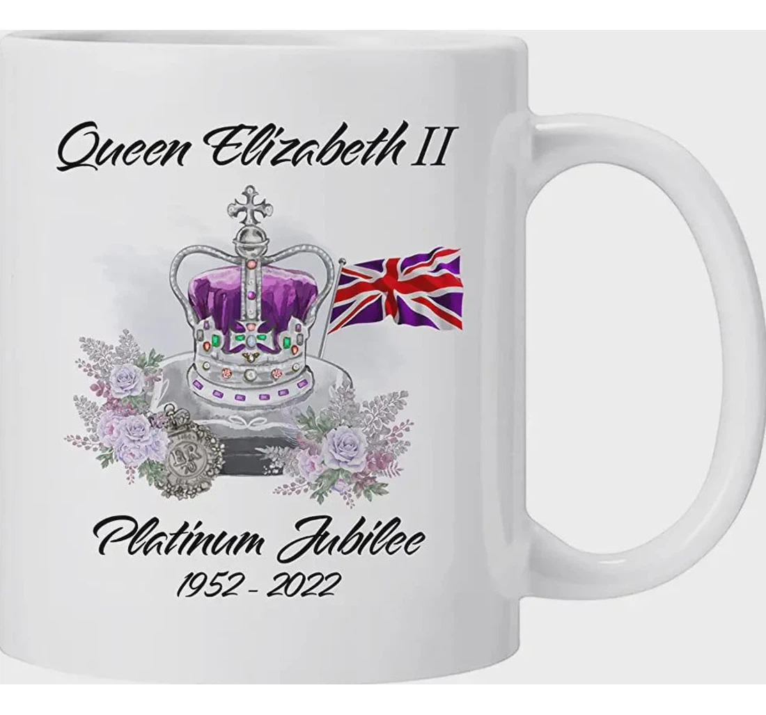 Queen Elizabeth Ii Platinum Jubilee Coffee Ceramic Mug Print On Both Sides