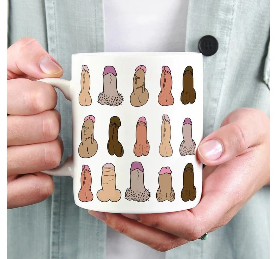 Funny Penises Penis Shapes Penis Colors Funny For Him Her Couple Friend Ceramic Mug Print On Both Sides