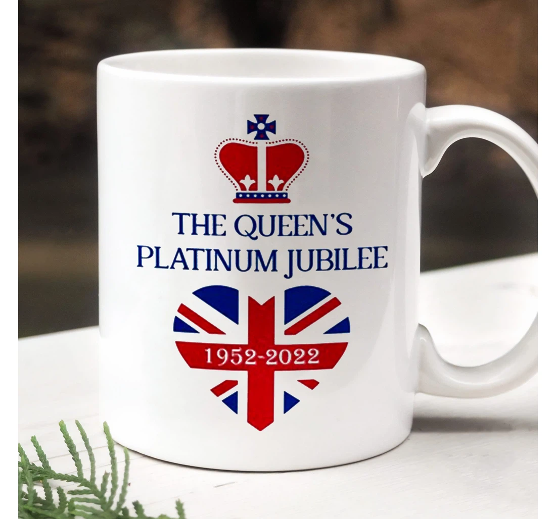 The Queen's Platinum Jobilee Celebration Years Celebration Gift For Friend For Family Ceramic Mug Print On Both Sides