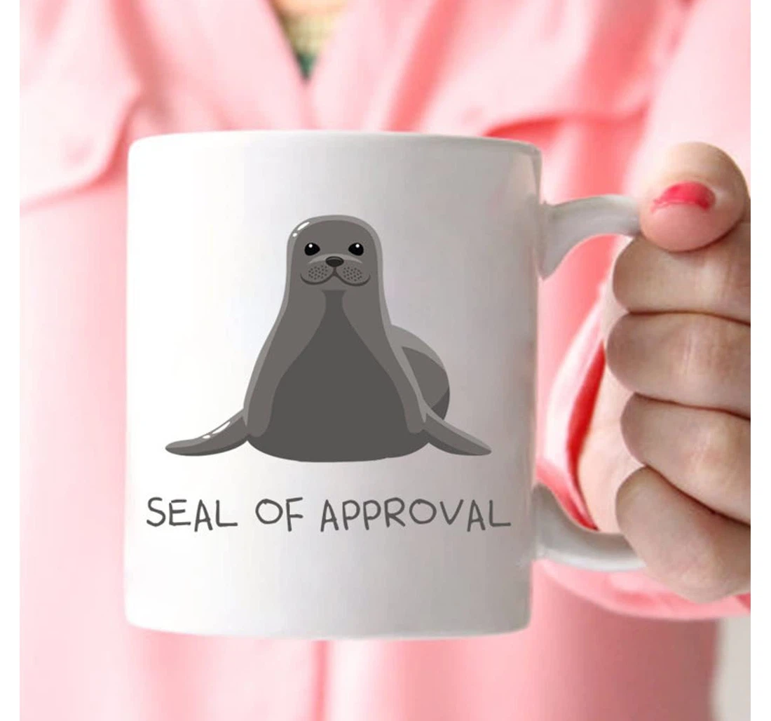 Seal Seal Seal Animal Seal Of Approval Funny Seal For Seal Lovers Family For Friends For Beloved One Valentine Cup Ceramic Mug Print On Both Sides