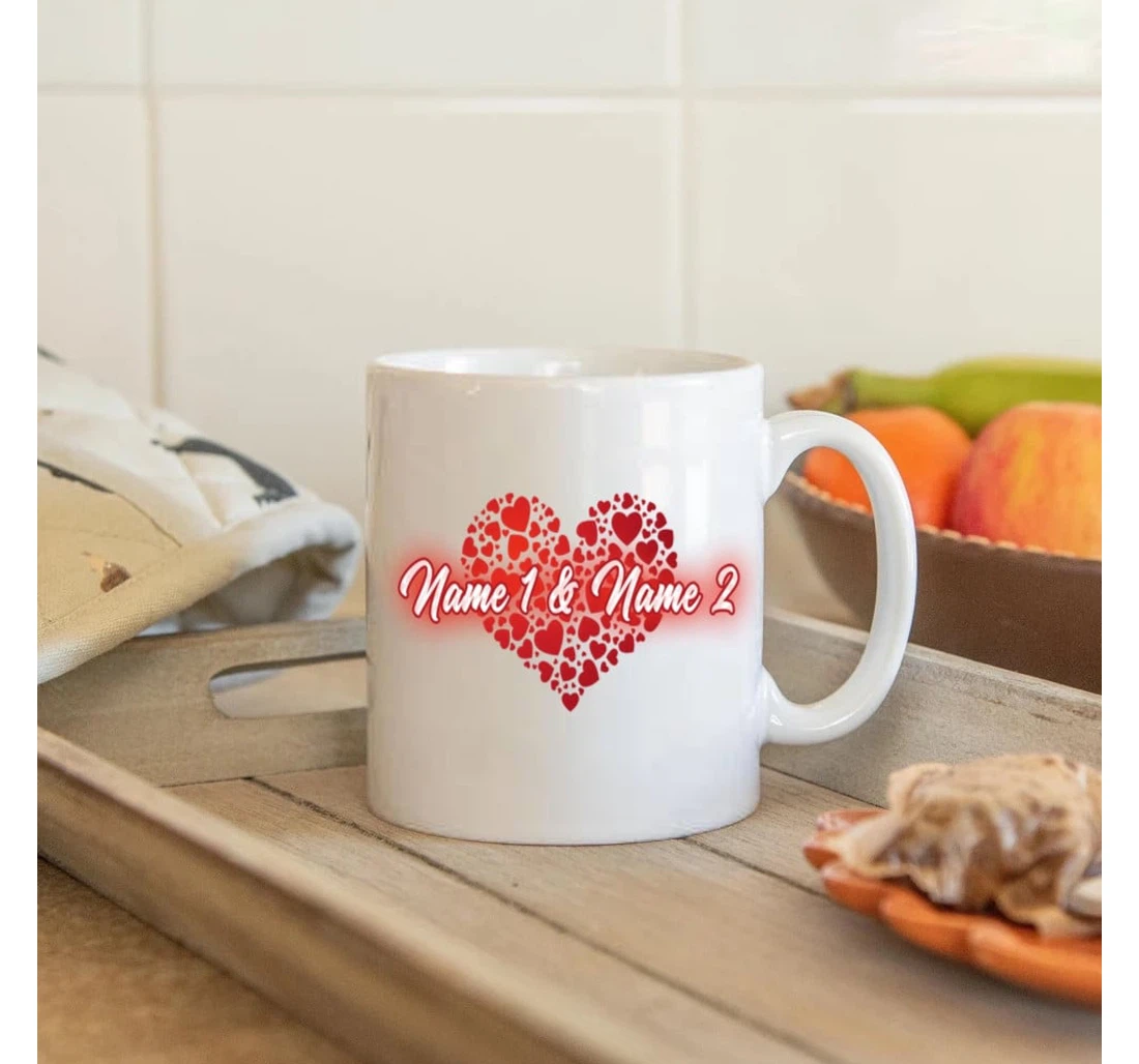 Personalized Custom Name Mugs Happy Valentine Mugs Valentine For Couple Mugs Ceramic Mug Print On Both Sides