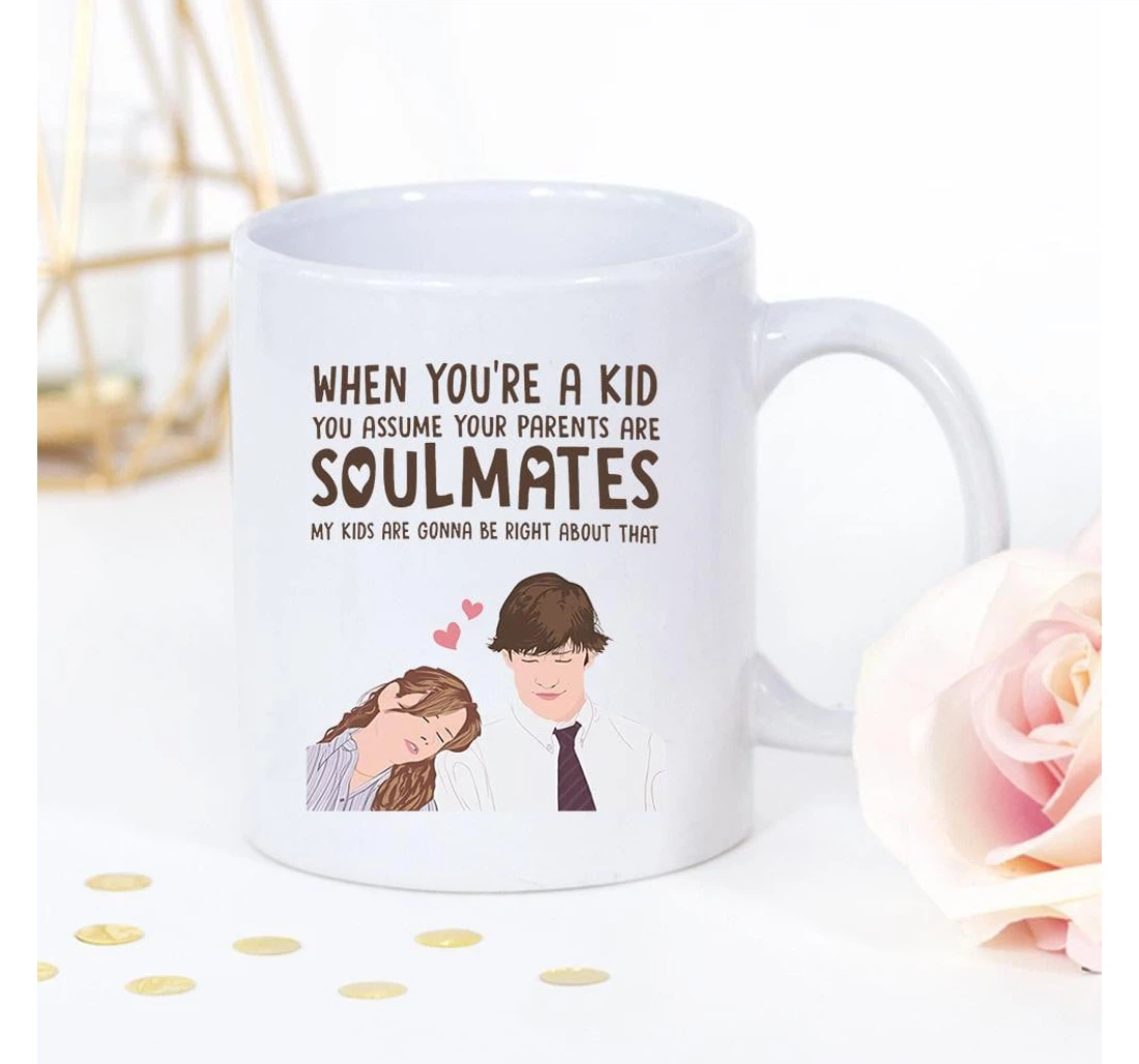 Husband And Wife When You're A Kid You Assume Your Parents Are Soulmates For Couple Lover Husband Boyfriend Ceramic Mug Print On Both Sides