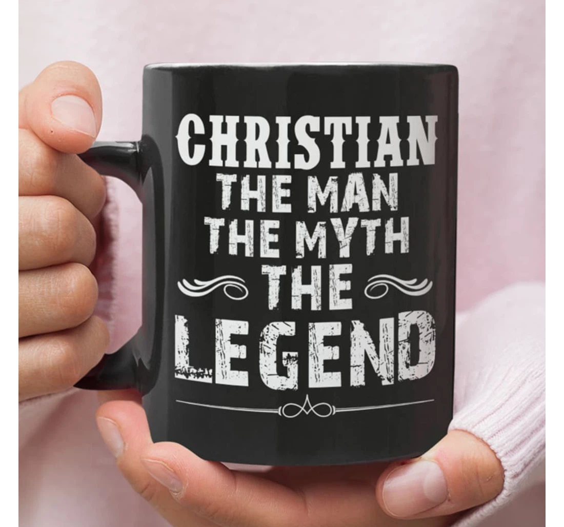 Christian The Man The Myth The Legend Jesus Ceramic Mug Print On Both Sides